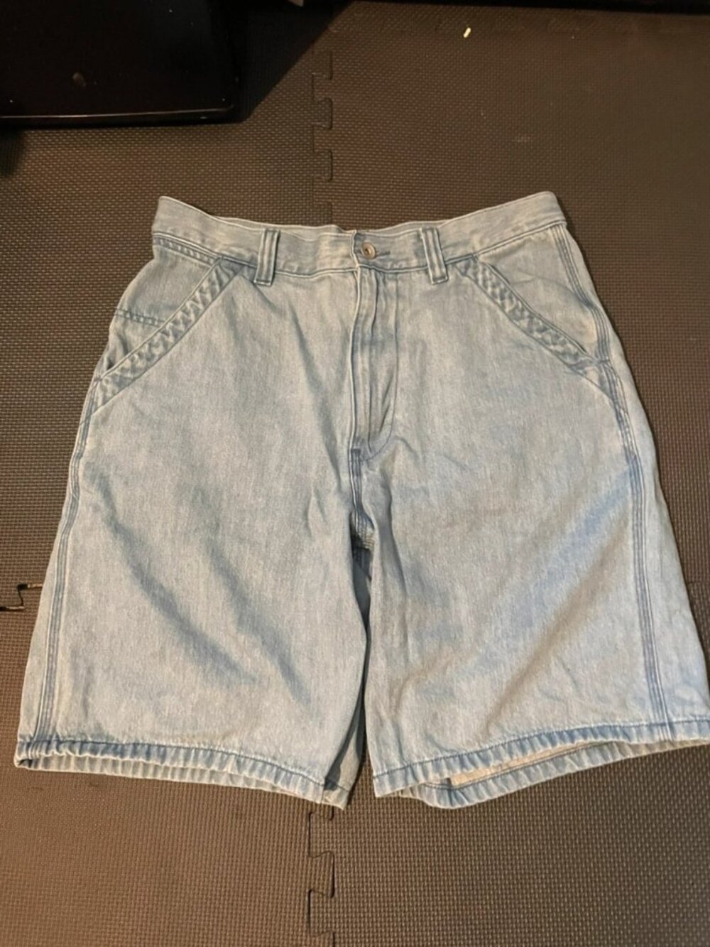 Men's Light Wash Denim Jorts M